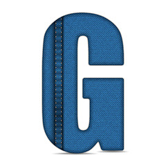 Image showing Alphabet Blue Jeans Letter