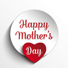 Image showing Happy Mother Day Heart Tag Background