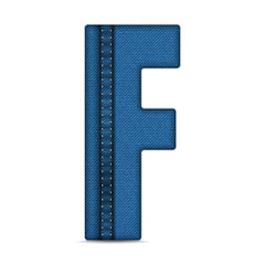 Image showing Alphabet Blue Jeans Letter