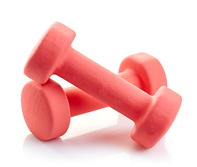 Image showing Fitness equipment dumbbells