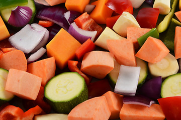 Image showing Chopped vegetables background