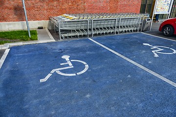 Image showing Handicapped parking sign