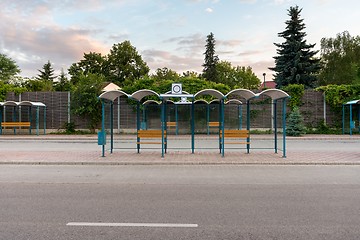 Image showing Bus Stop without people