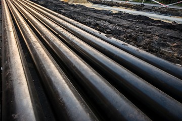 Image showing Pipes at construction site