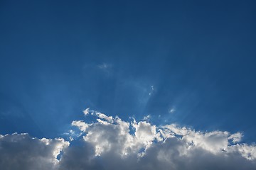 Image showing Beautiful sky with fluffy clouds