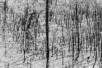 Image showing Industrial worn metal closeup photo