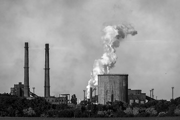 Image showing Chimney of a Power plant