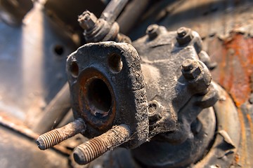 Image showing Industrial worn metal closeup photo