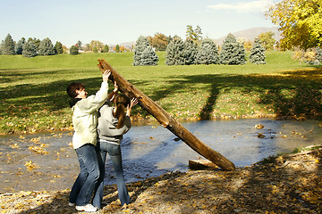 Image showing Mother daughter Teamwork