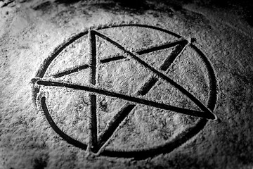 Image showing Pentagram closeup photo