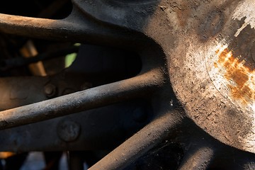 Image showing Industrial worn metal closeup photo