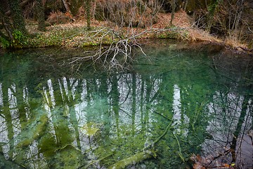 Image showing Small Pond at Plitvice lakes national park