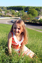 Image showing portrait of little fashionable girl