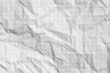 Image showing Part of the surface crumpled checkered paper. macro