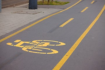 Image showing Bicycle lane