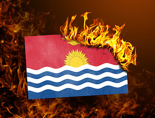 Image showing Flag burning - Kiribati