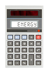 Image showing Old calculator - energy