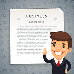 Image showing Gray Business Background with Boss