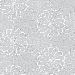 Image showing Vector seamless gray background with a flowers