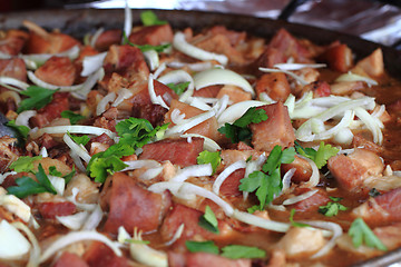 Image showing roasted meat with vegetable