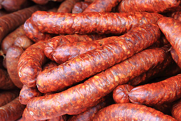 Image showing czech sausage background