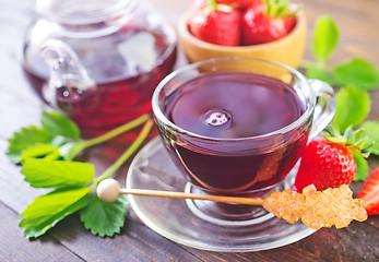 Image showing strawberry tea