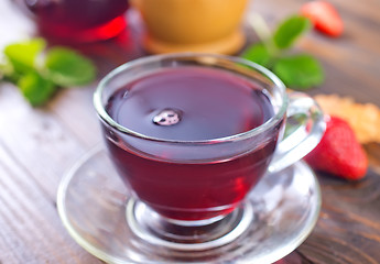 Image showing strawberry tea