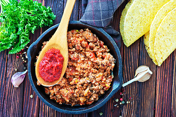 Image showing  fried ground meat 