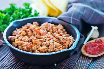 Image showing  fried ground meat 