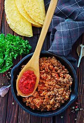 Image showing  fried ground meat 