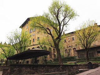 Image showing Medieval architecture square in Bergamo