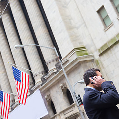 Image showing Wall street business, New York, USA.