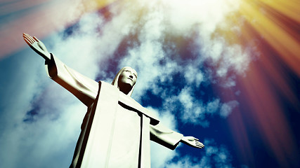 Image showing Christ the Redeemer statue in Ro de Janeiro 