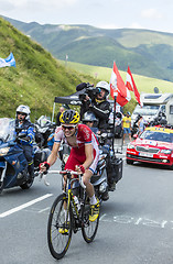 Image showing The Cyclist Rein Taaramae on Col de Peyresourde - Tour de France