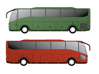 Image showing Tourist bus design with single axle