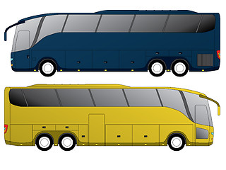 Image showing Tourist bus design with double axle