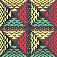 Image showing Abstract geometrical  3d background.  Seamless pattern. Can be u