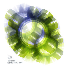 Image showing Vector cogwheels template. Abstract for internet sites, web user
