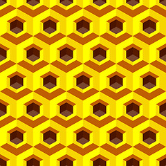 Image showing Honeycomb background 3d. Mosaic. Vector illustration. 