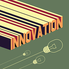 Image showing Innovation word. Abstract background with 3D-effect.  
