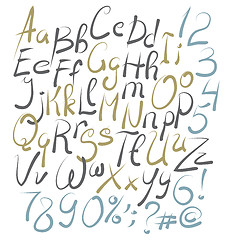 Image showing Vector Hand Drawn Alphabet
