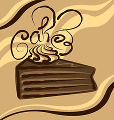 Image showing Vector Chocolate Cake