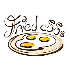 Image showing Vector Fried Eggs