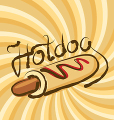 Image showing Vector Hot Dog