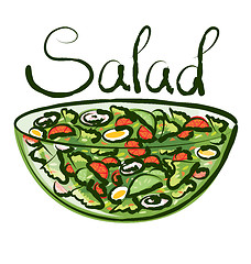 Image showing Vector Green Salad