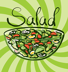 Image showing Vector Green Salad