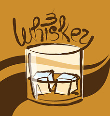 Image showing Vector Glass of Whiskey