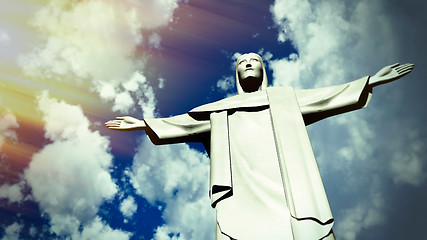 Image showing Christ the Redeemer statue in Ro de Janeiro 