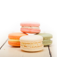 Image showing colorful french macaroons 