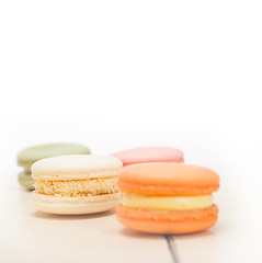 Image showing colorful french macaroons 